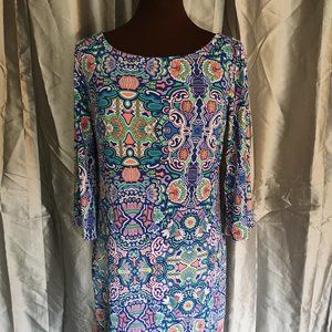 Laundry patterned jersey dress size M